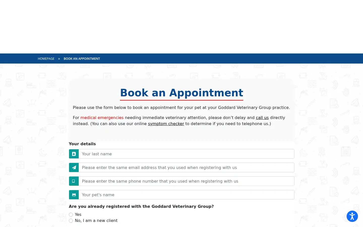 Screenshot of goddardvetgroup.co.uk