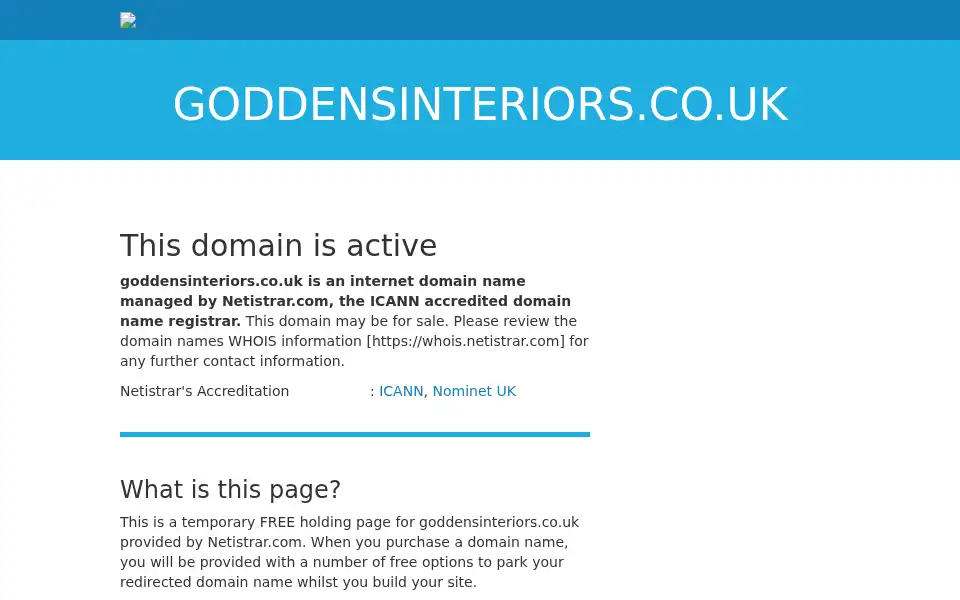Screenshot of goddensinteriors.co.uk