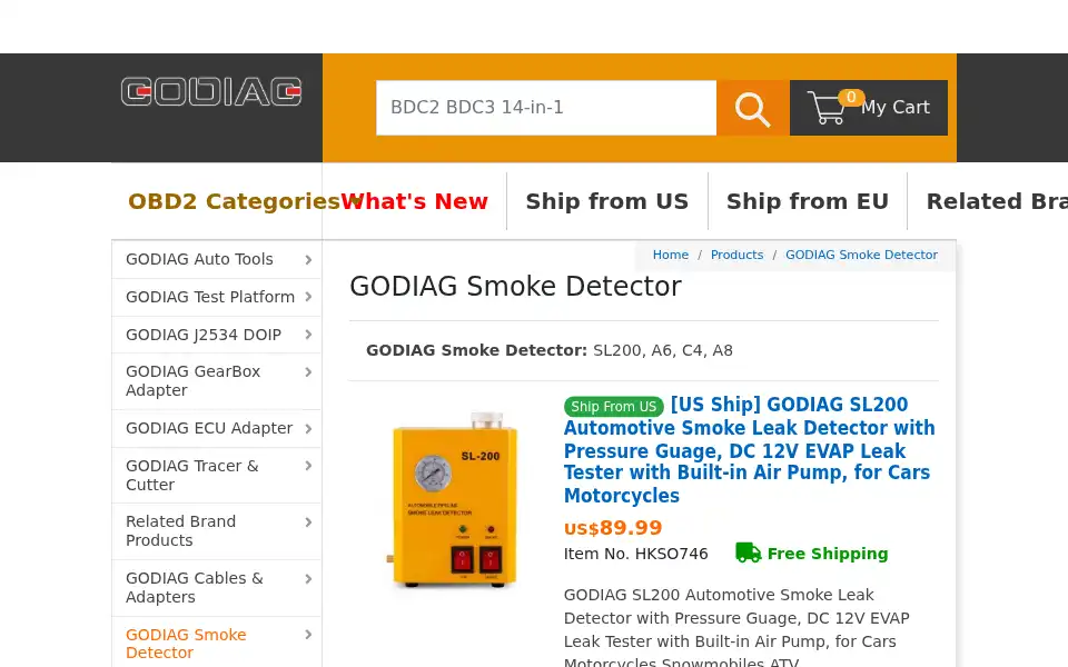Screenshot of godiagshop.com