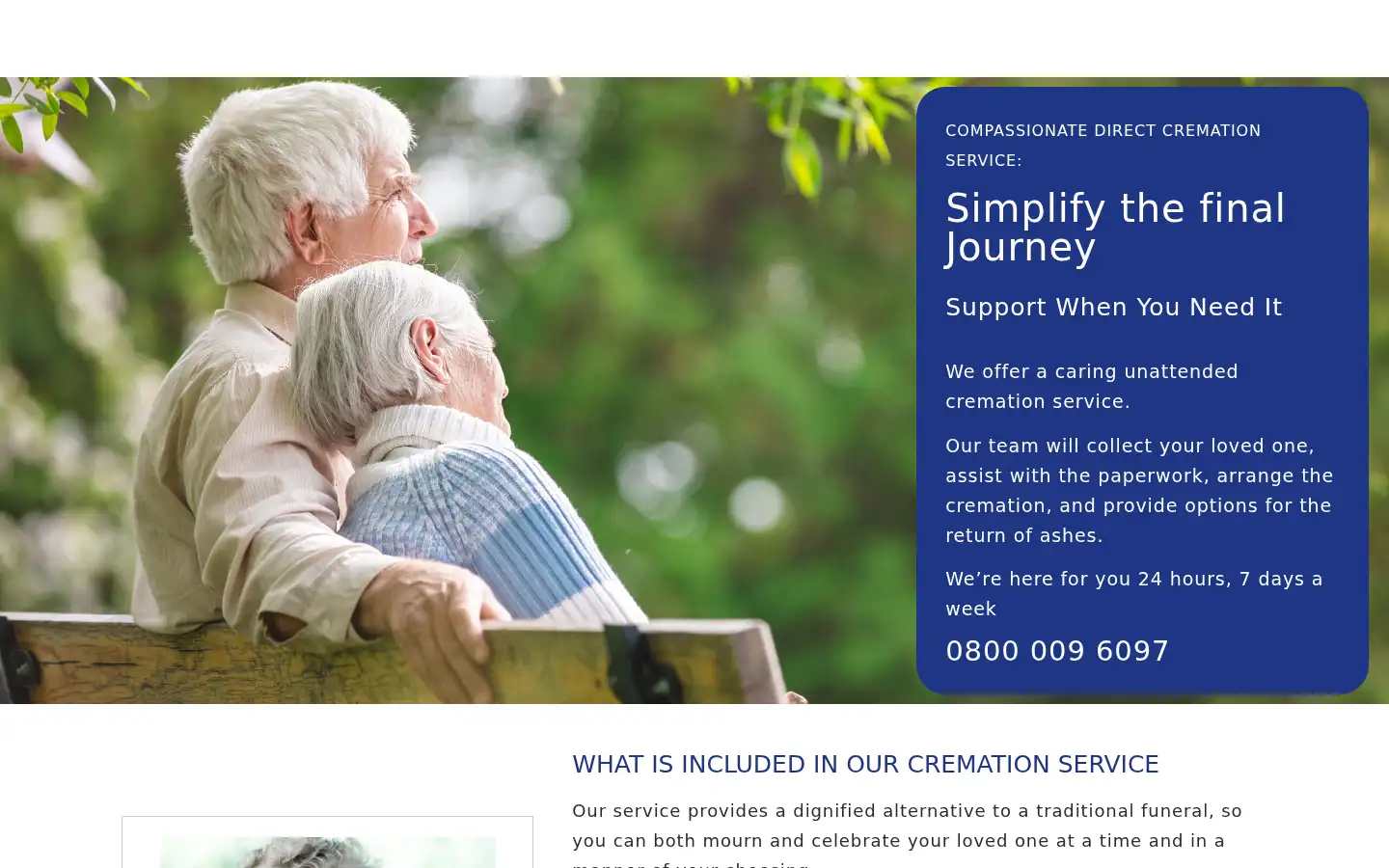 Screenshot of godirectcremations.co.uk