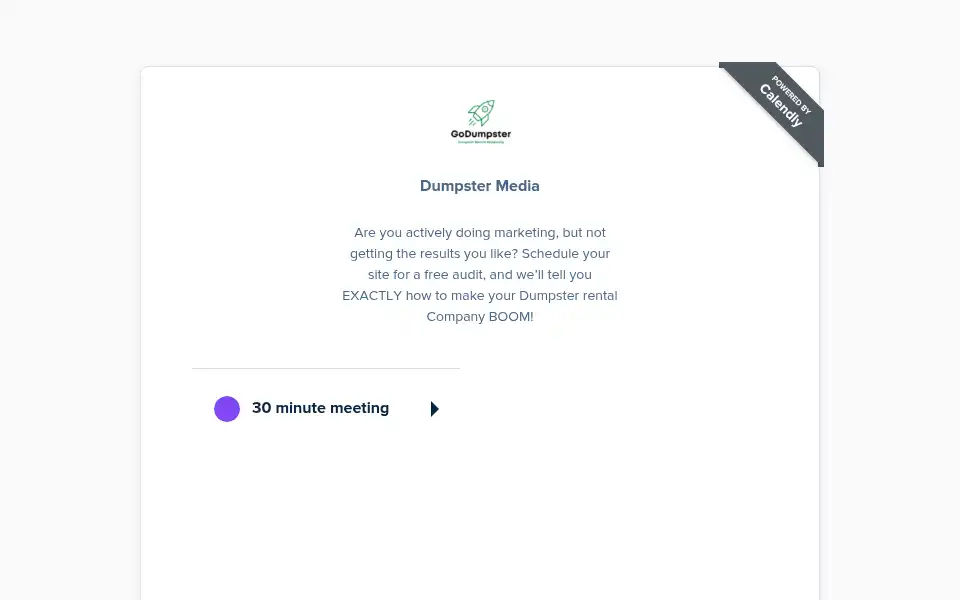 Screenshot of godumpstermedia.com