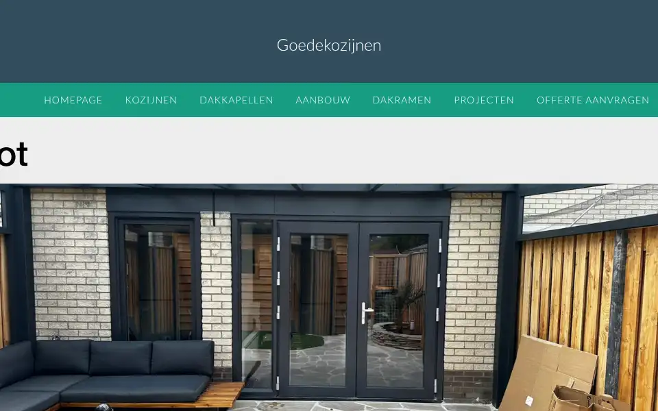 Screenshot of goedekozijnen.nl