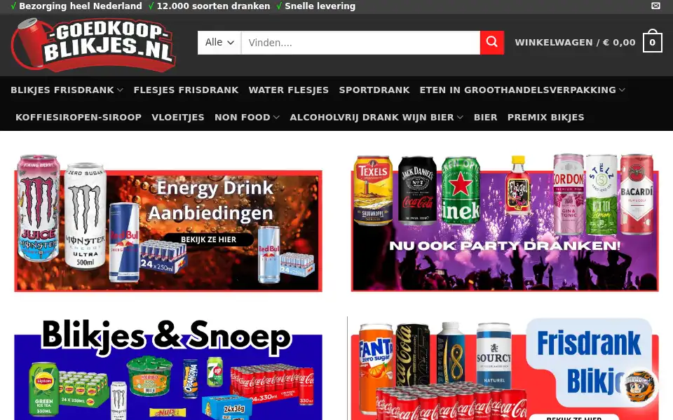 Screenshot of goedkoopblikjes.nl