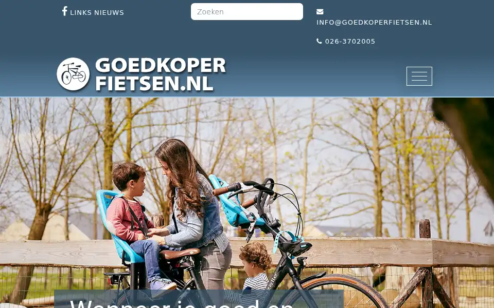 Screenshot of goedkoperfietsen.nl