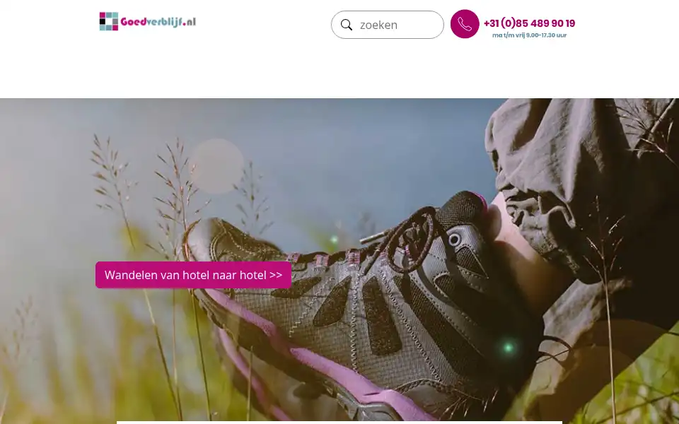 Screenshot of goedverblijf.nl
