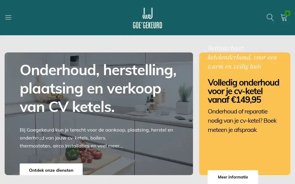 Screenshot of goegekeurd.be