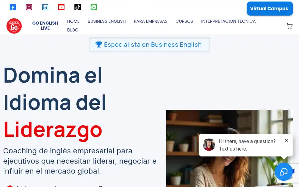 Screenshot of goenglishlive.co