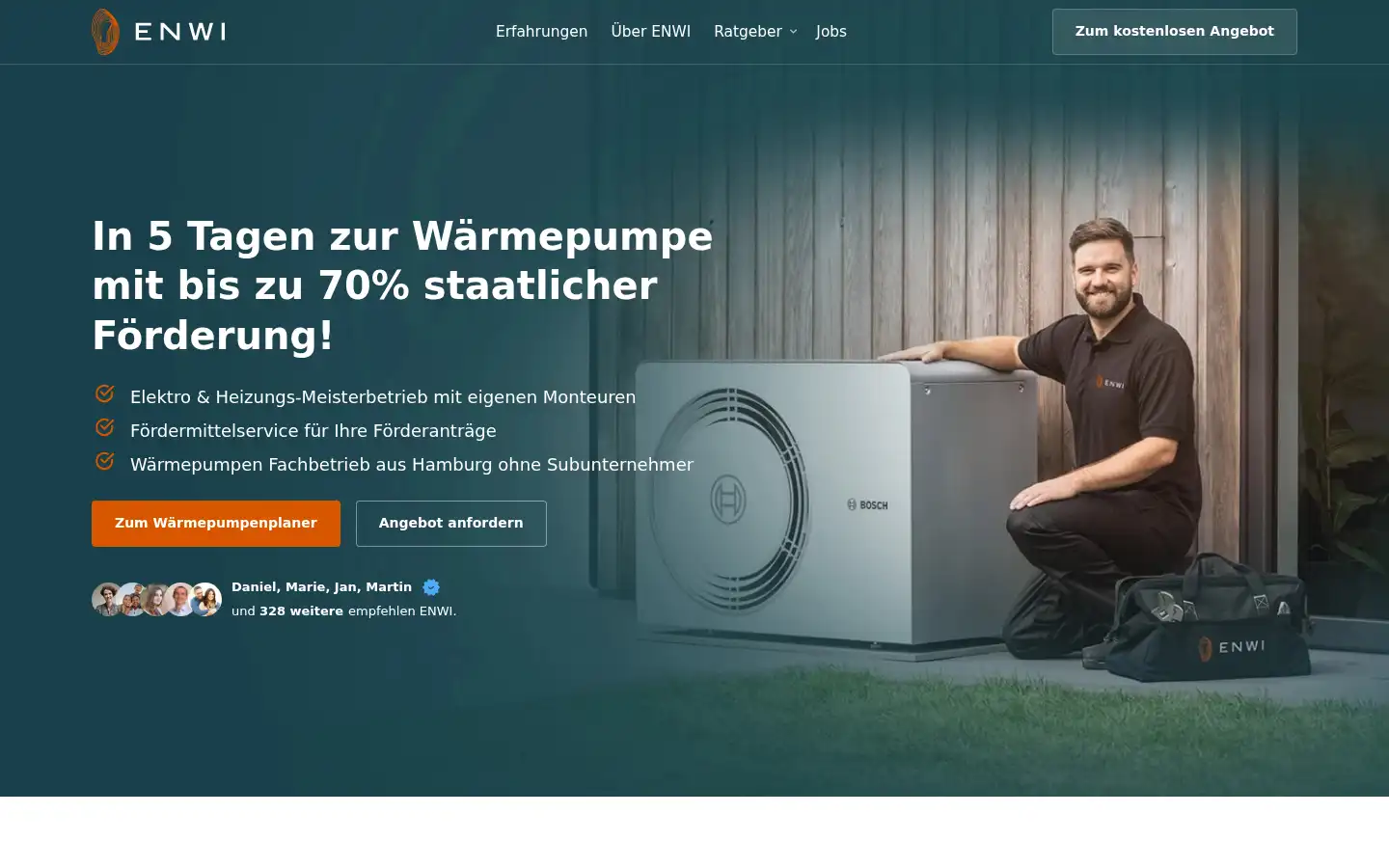 Screenshot of goenwi.com