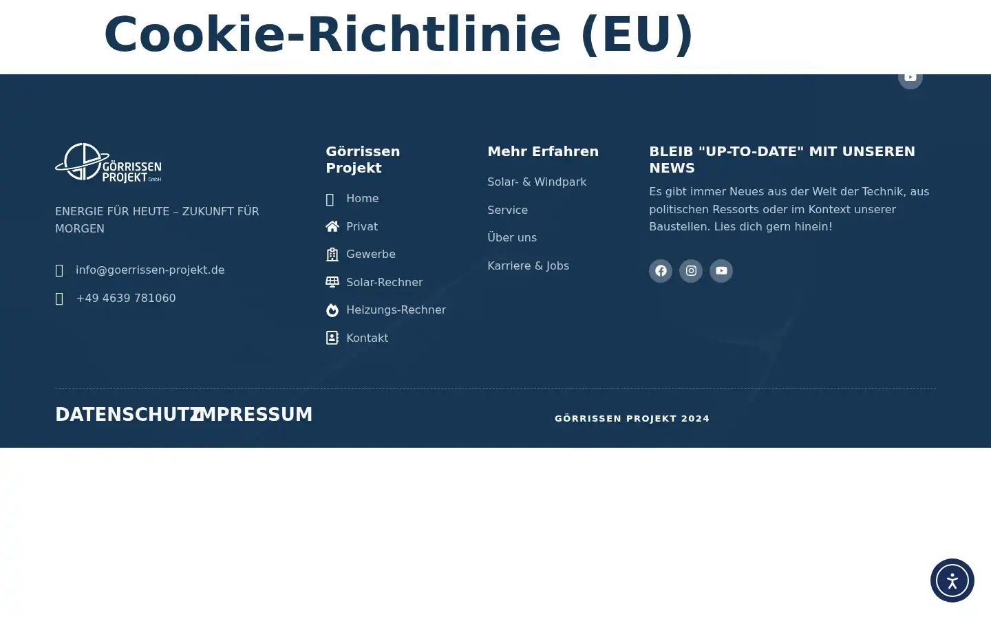 Screenshot of goerrissen-projekt.de