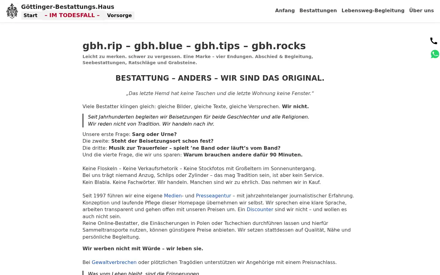 Screenshot of goettinger-bestattungshaus.de