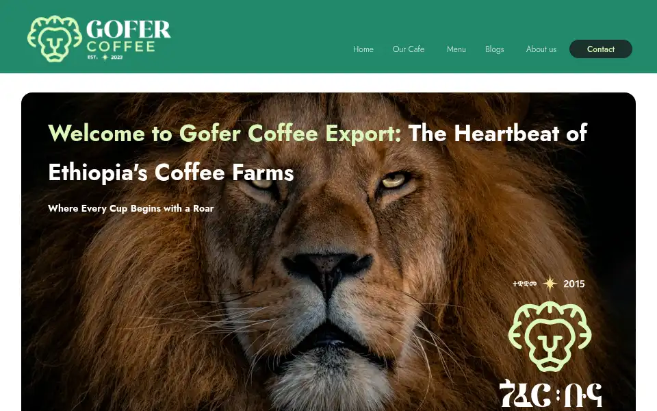 Screenshot of gofercoffee.com