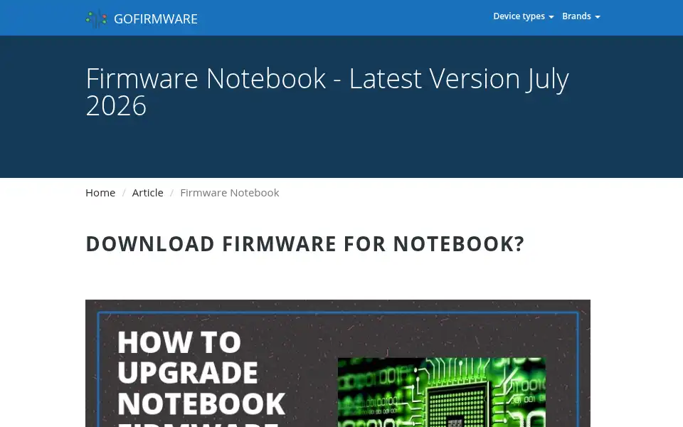Screenshot of gofirmware.com
