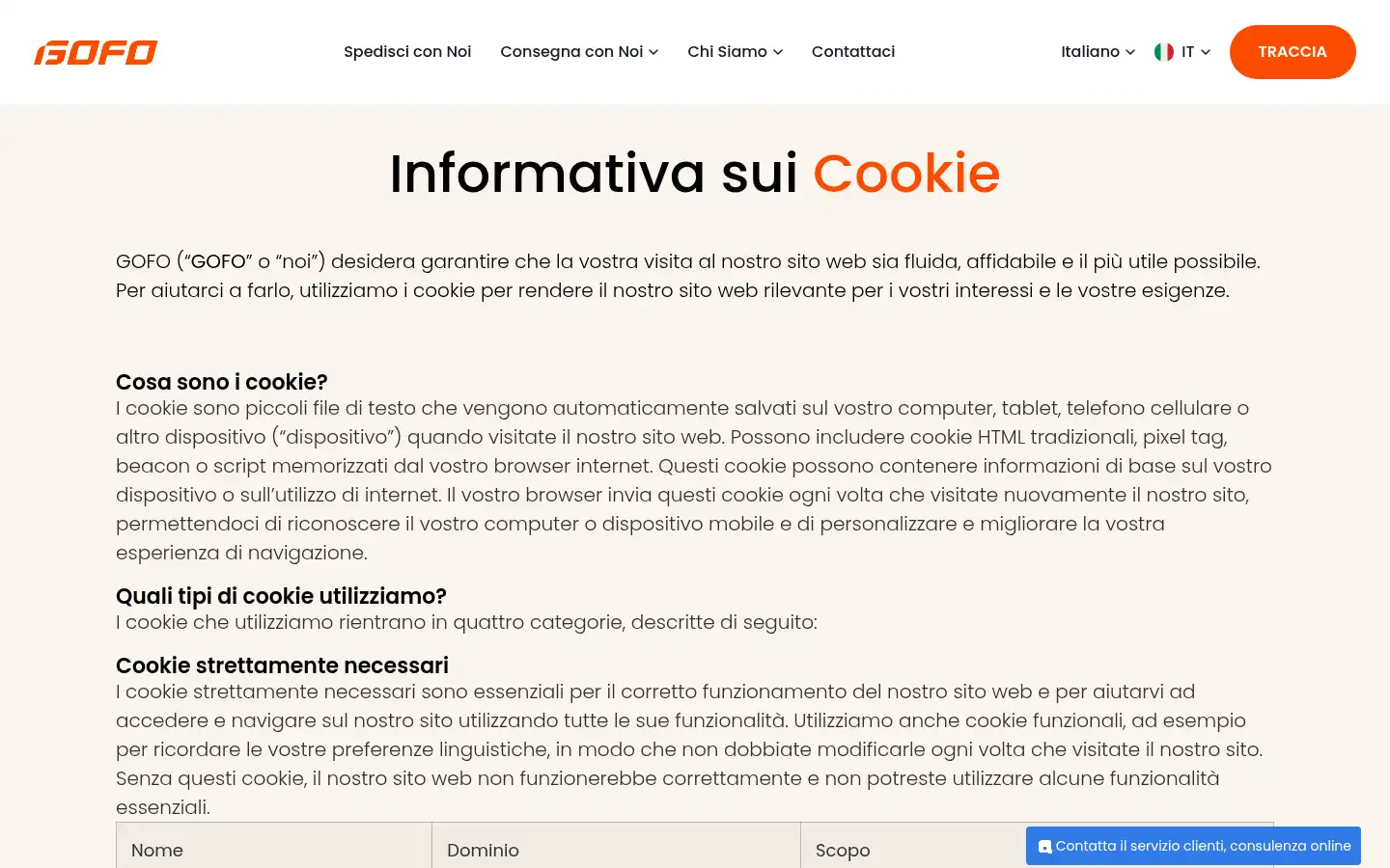 Screenshot of gofoexpress.it