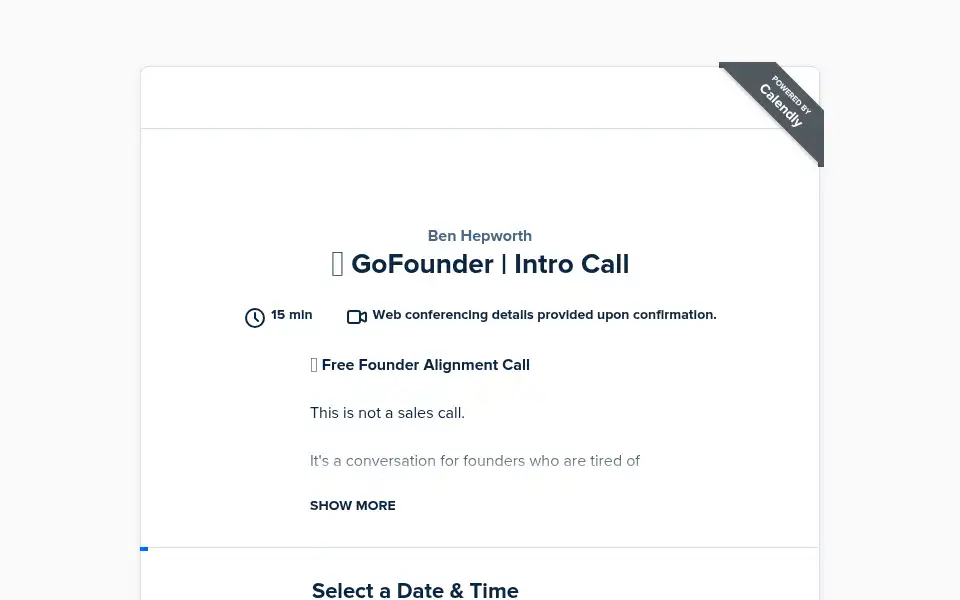 Screenshot of gofounder.com