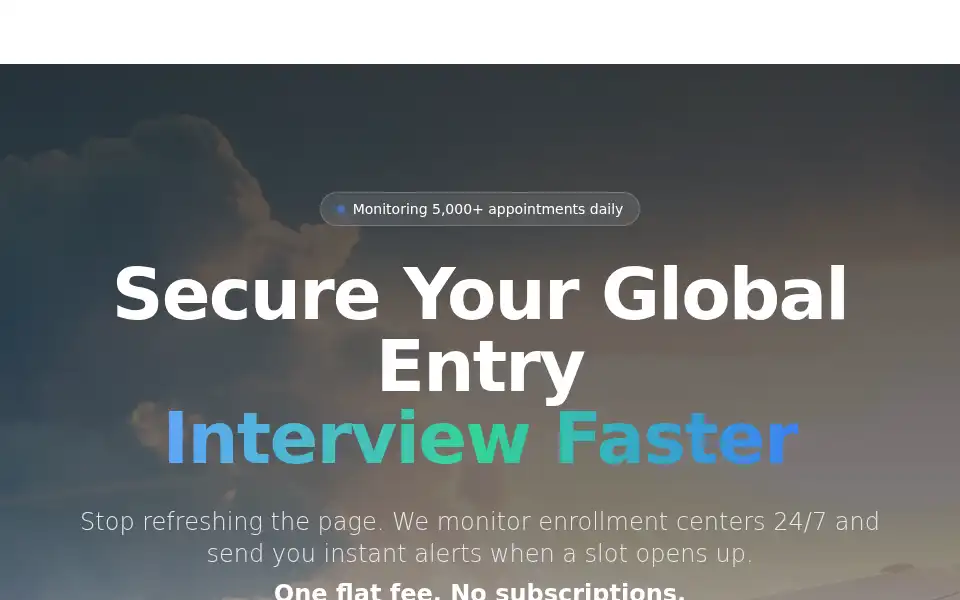 Screenshot of goglobalentry.com