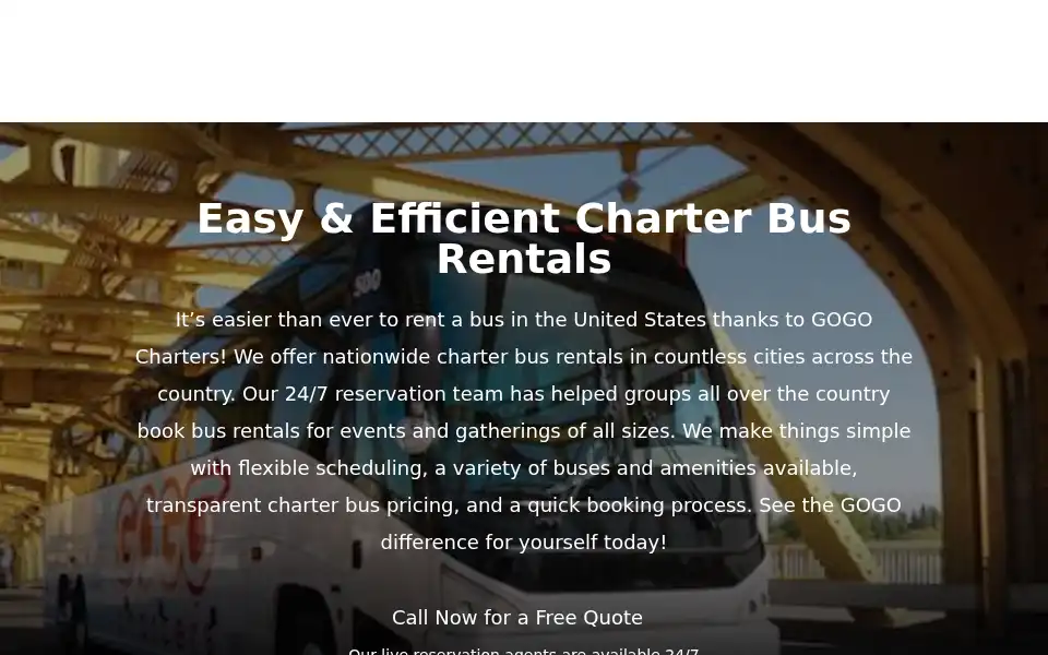 Screenshot of gogocharters.com