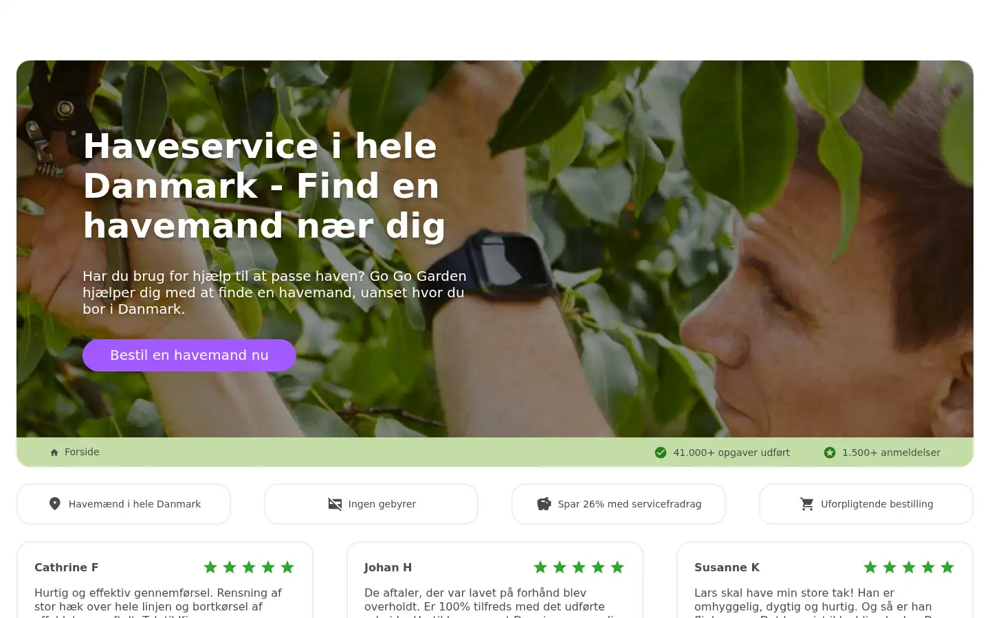 Screenshot of gogogarden.dk