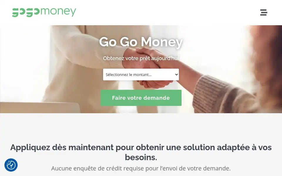 Screenshot of gogomoney.ca
