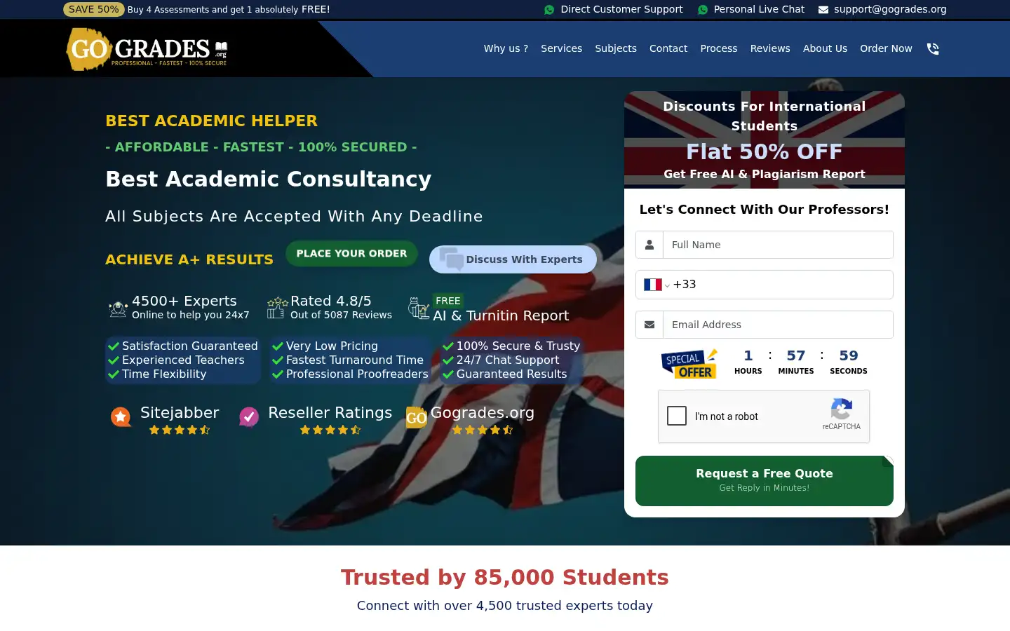 Screenshot of gogrades.org