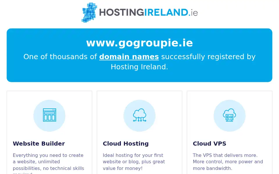 Screenshot of gogroupie.ie