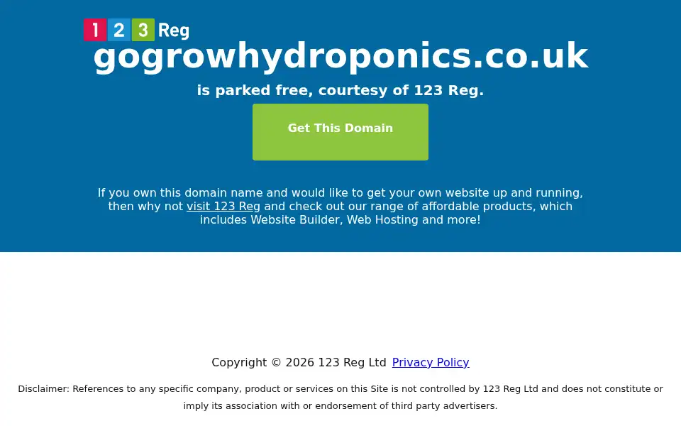 Screenshot of gogrowhydroponics.co.uk