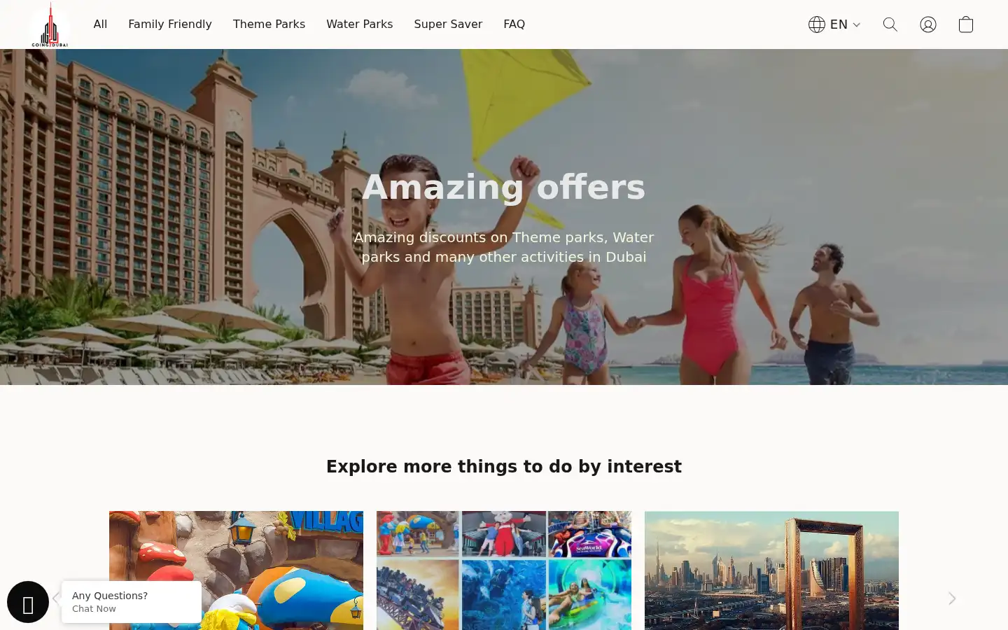 Screenshot of going2dubai.com