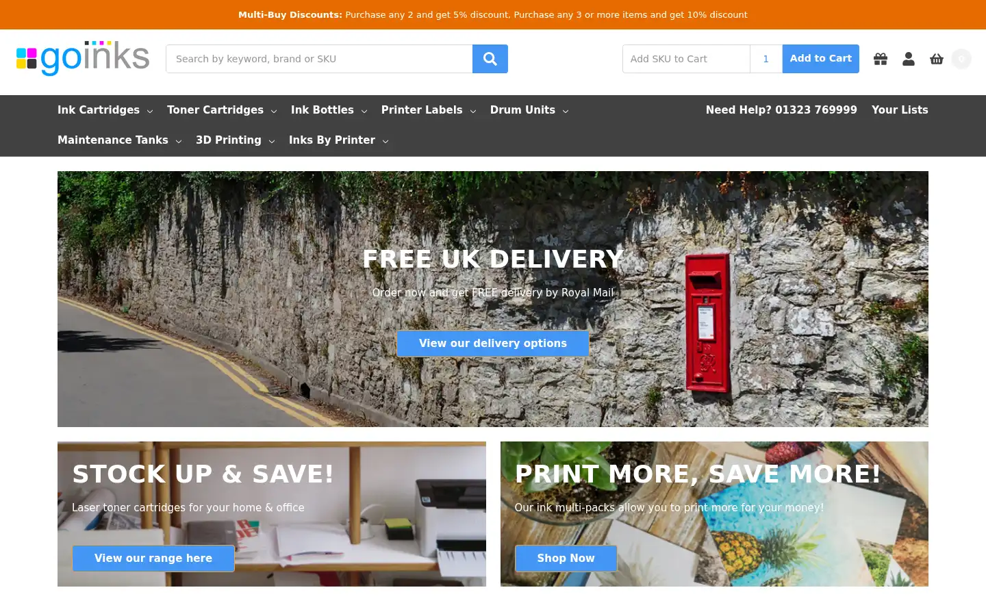 Screenshot of goinks.co.uk