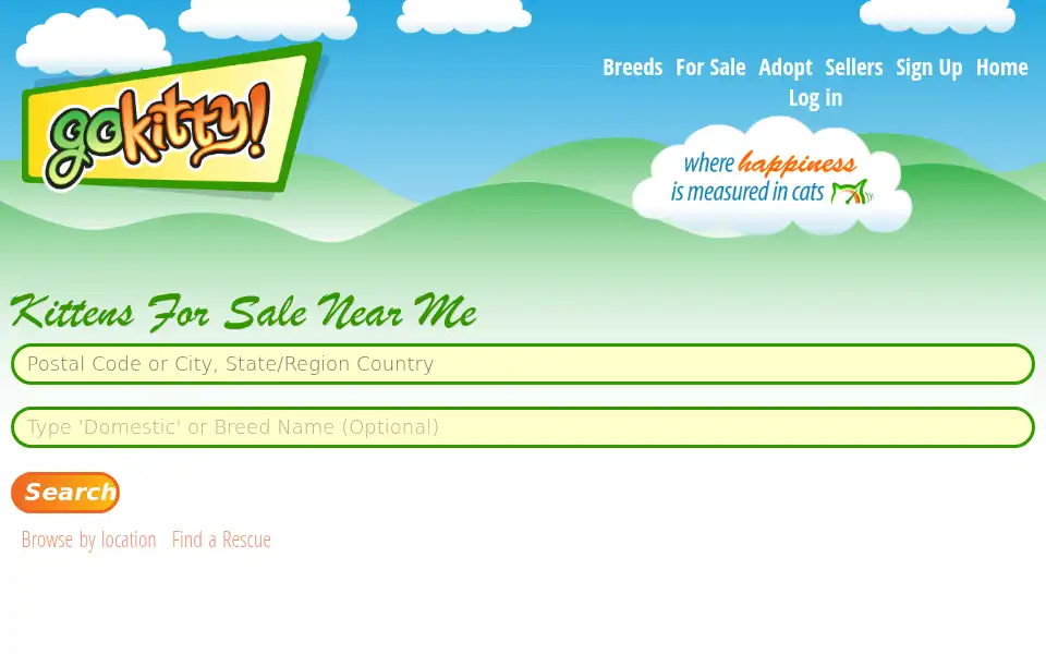 Screenshot of gokitty.com