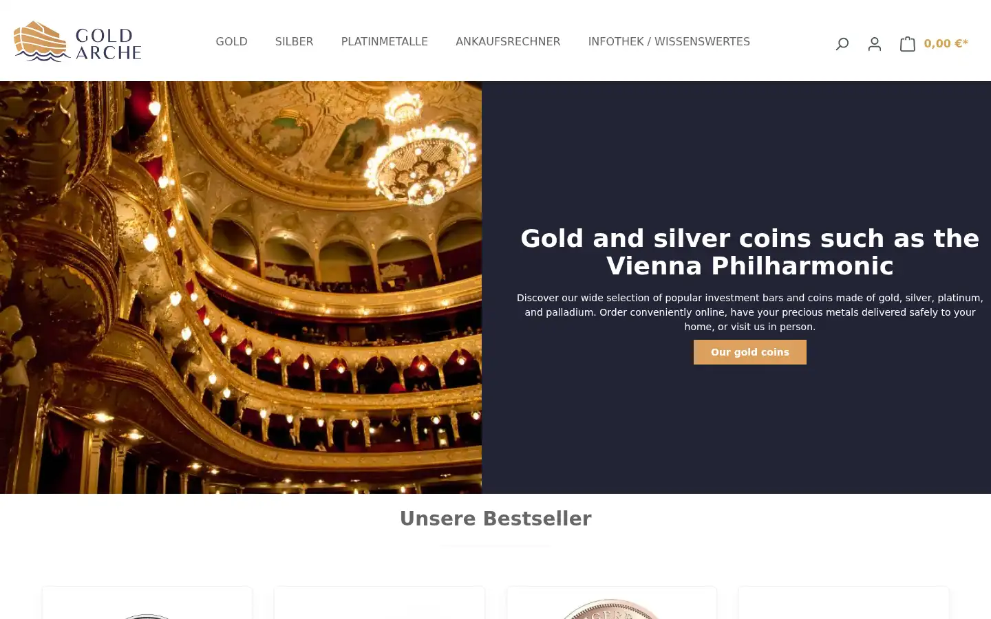 Screenshot of gold-arche.de