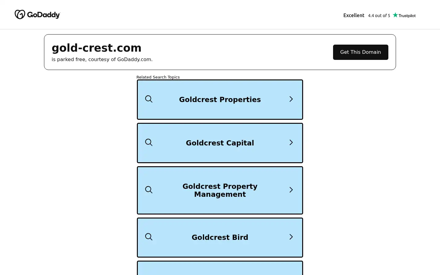 Screenshot of gold-crest.com