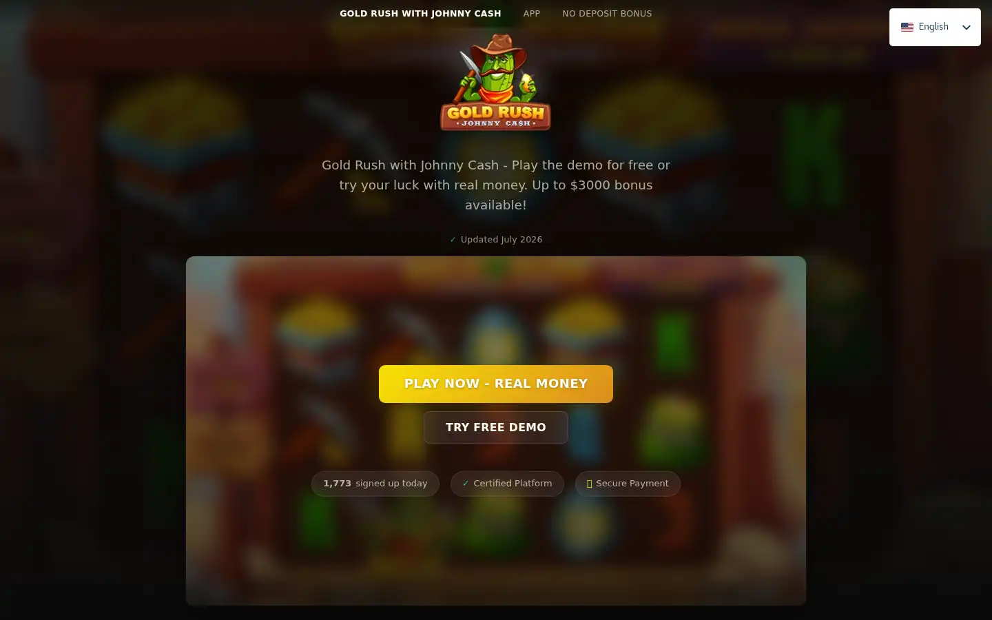 Screenshot of gold-rush-casino.com
