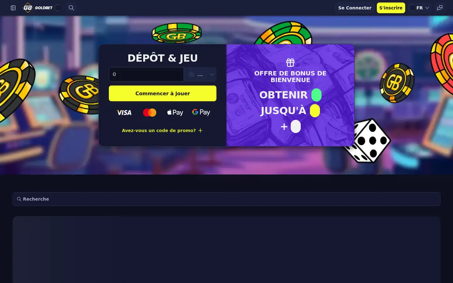 Screenshot of goldbet8.com