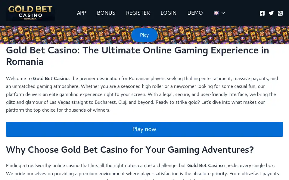 Screenshot of goldbetspin.com
