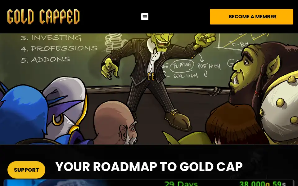 Screenshot of goldcapped.com
