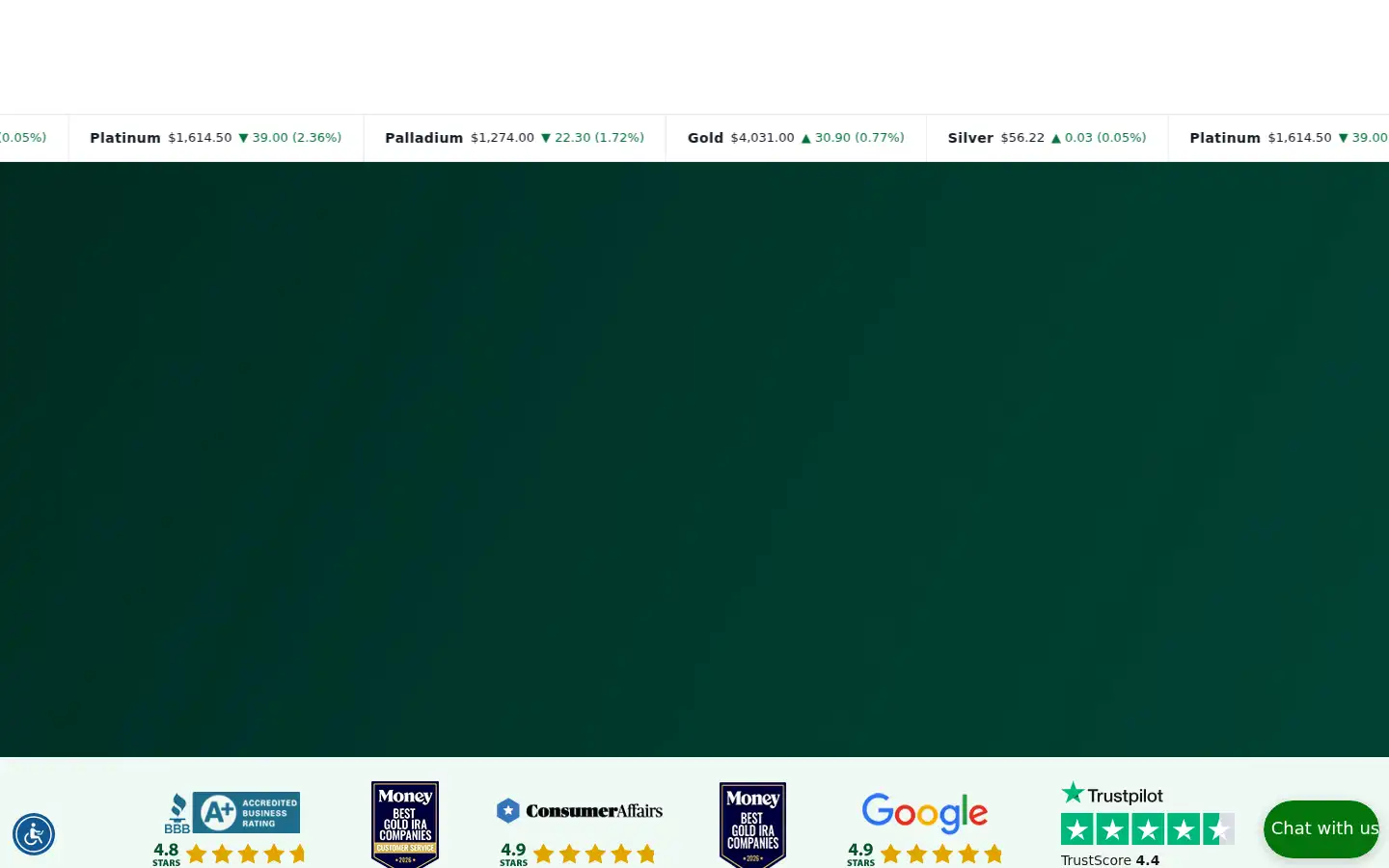 Screenshot of goldco.com