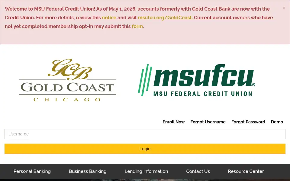 Screenshot of goldcoastbank.net