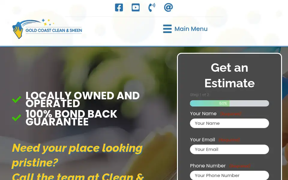Screenshot of goldcoastcleanandsheen.com.au