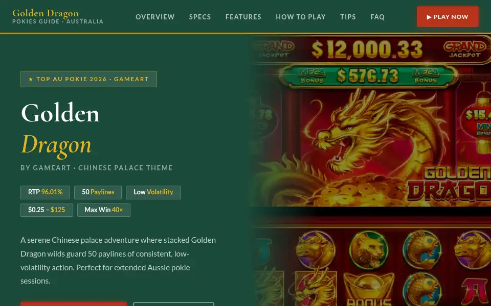 Screenshot of golden-dragon-pokies.com