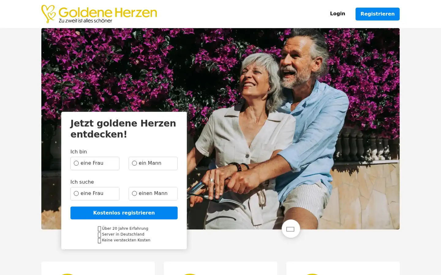 Screenshot of goldeneherzen.de
