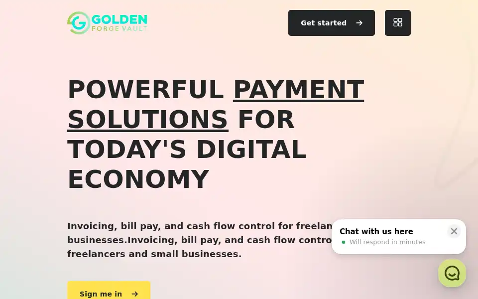 Screenshot of goldenforgevault.info