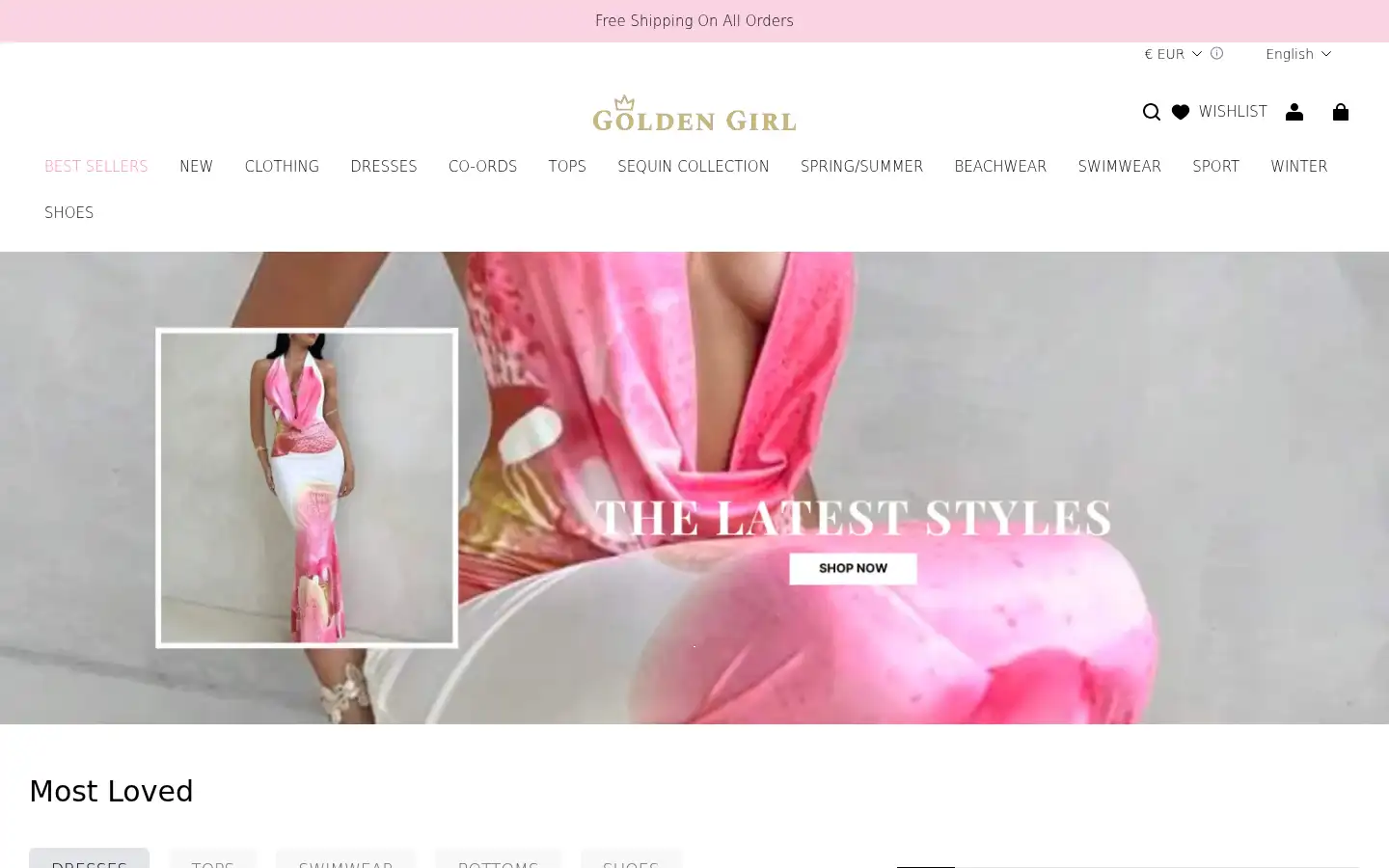 Screenshot of goldengirlglobal.com