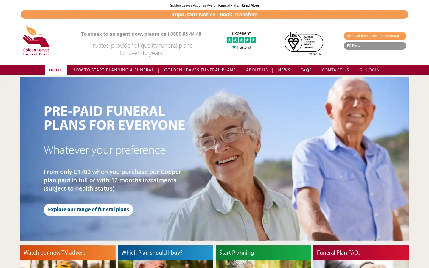 Screenshot of goldenleaves.com