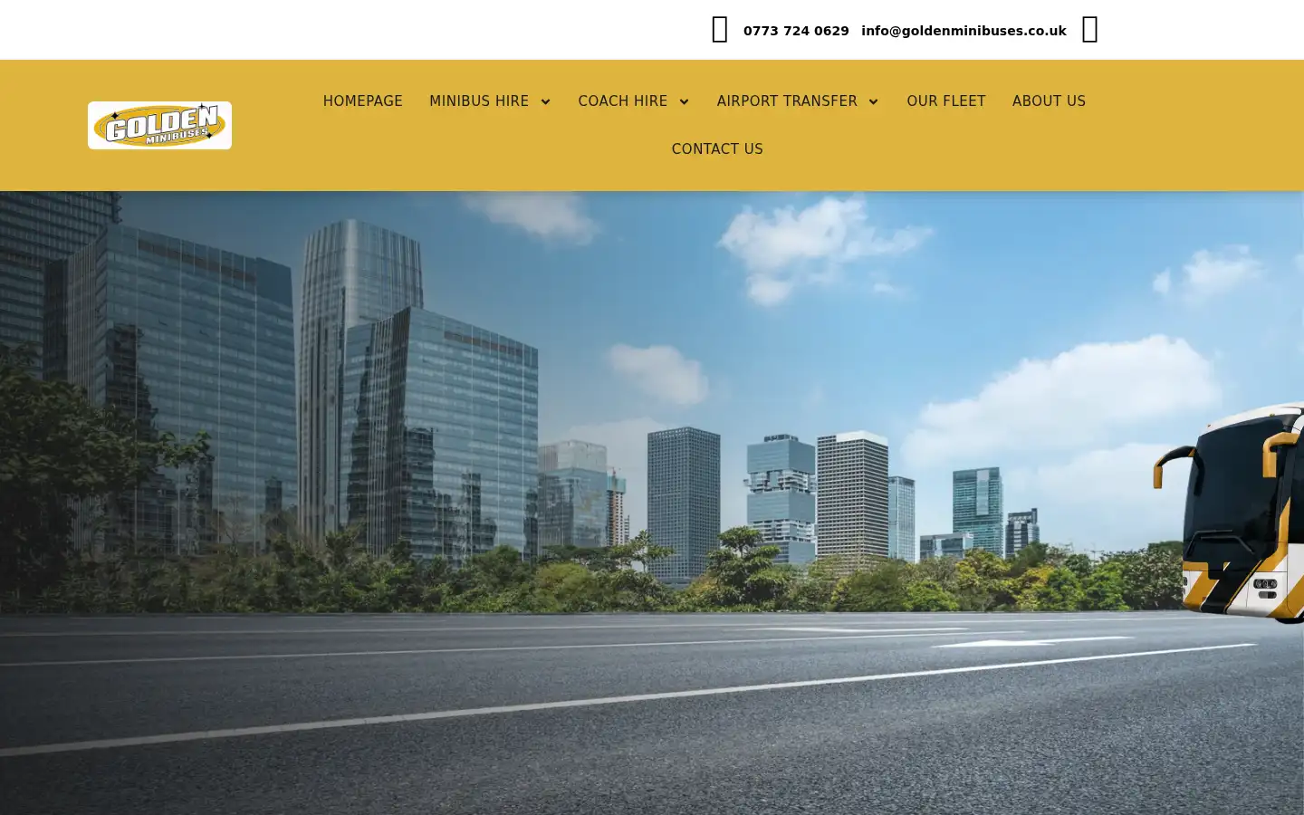 Screenshot of goldenminibuses.co.uk