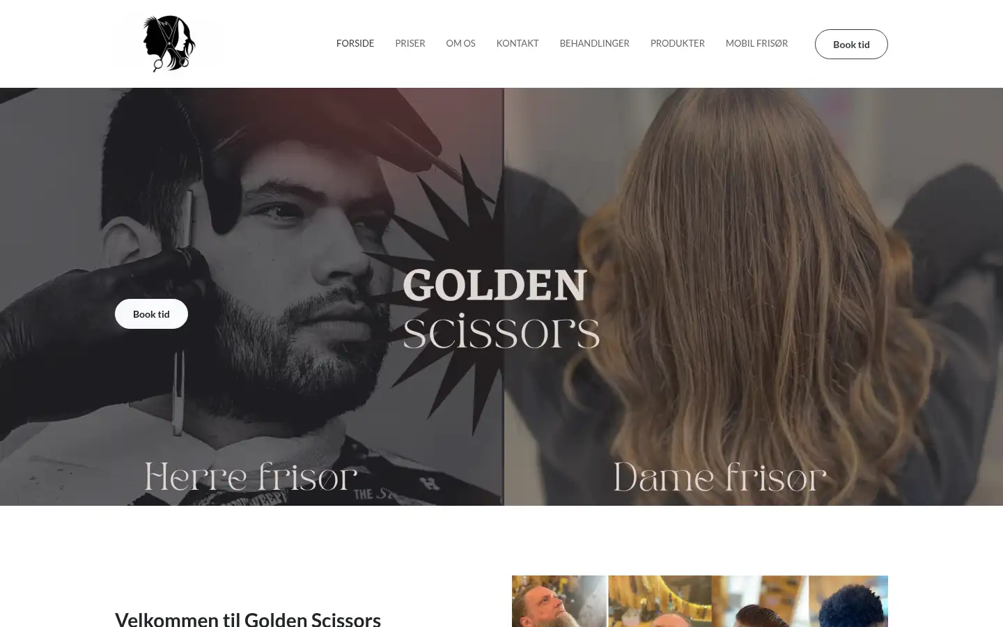 Screenshot of goldenscissors.dk
