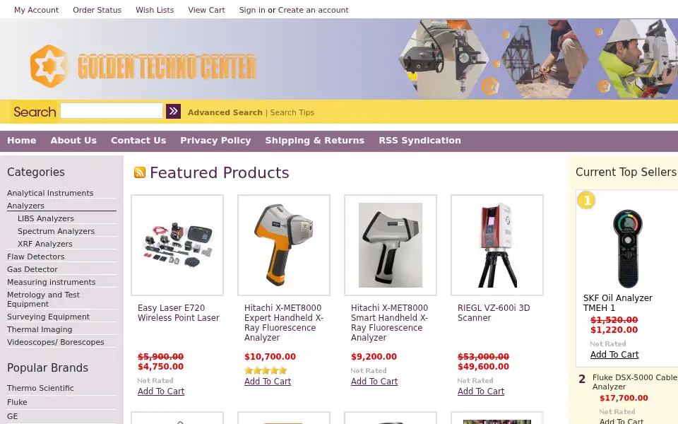 Screenshot of goldentechnocenter.com