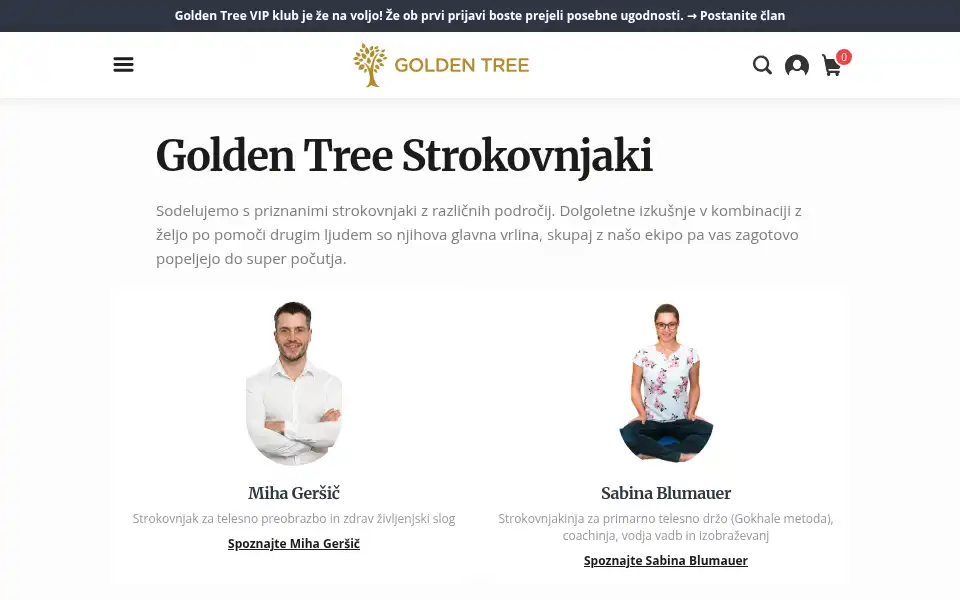 Screenshot of goldentree.si