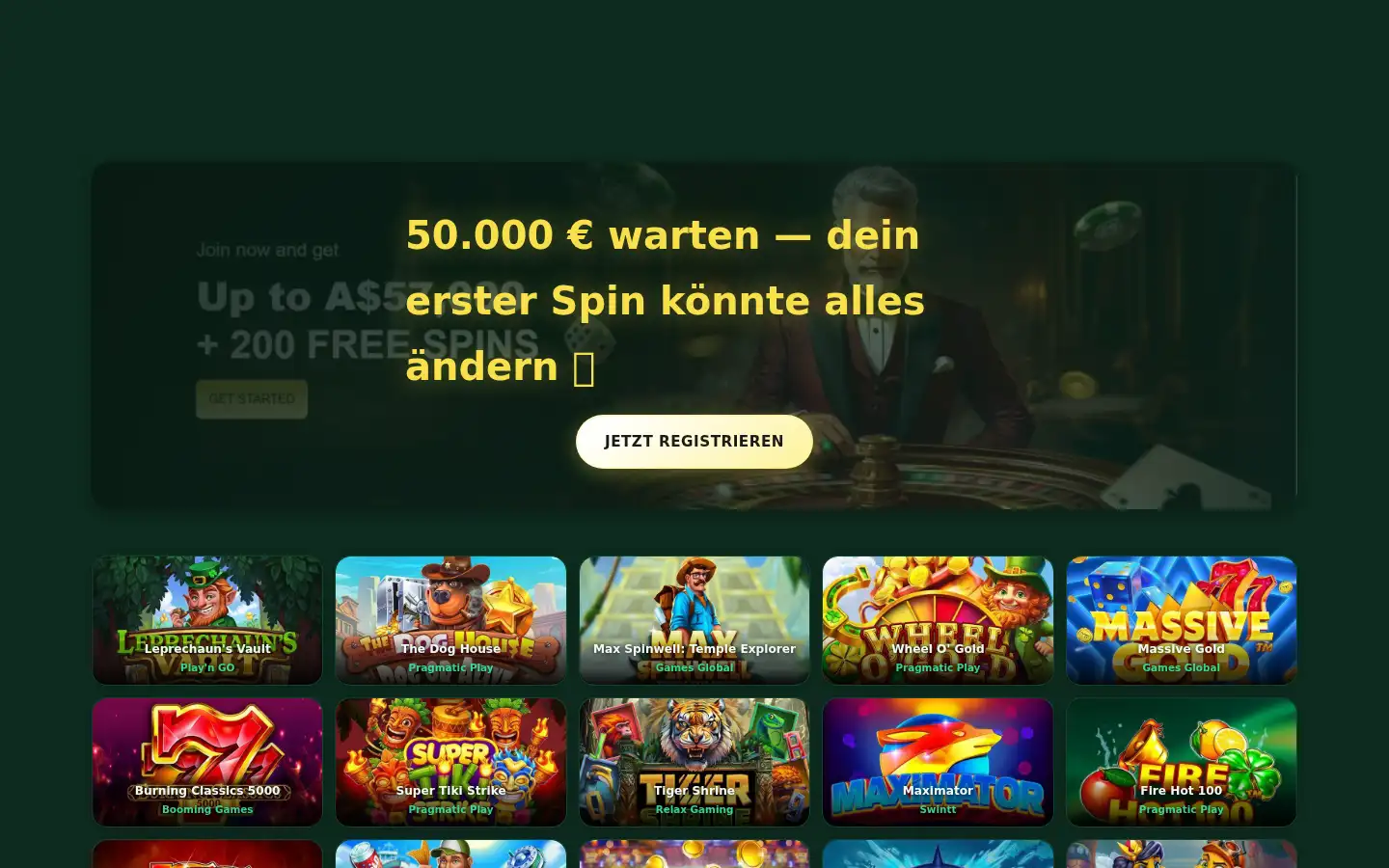 Screenshot of goldex-casino-online.de