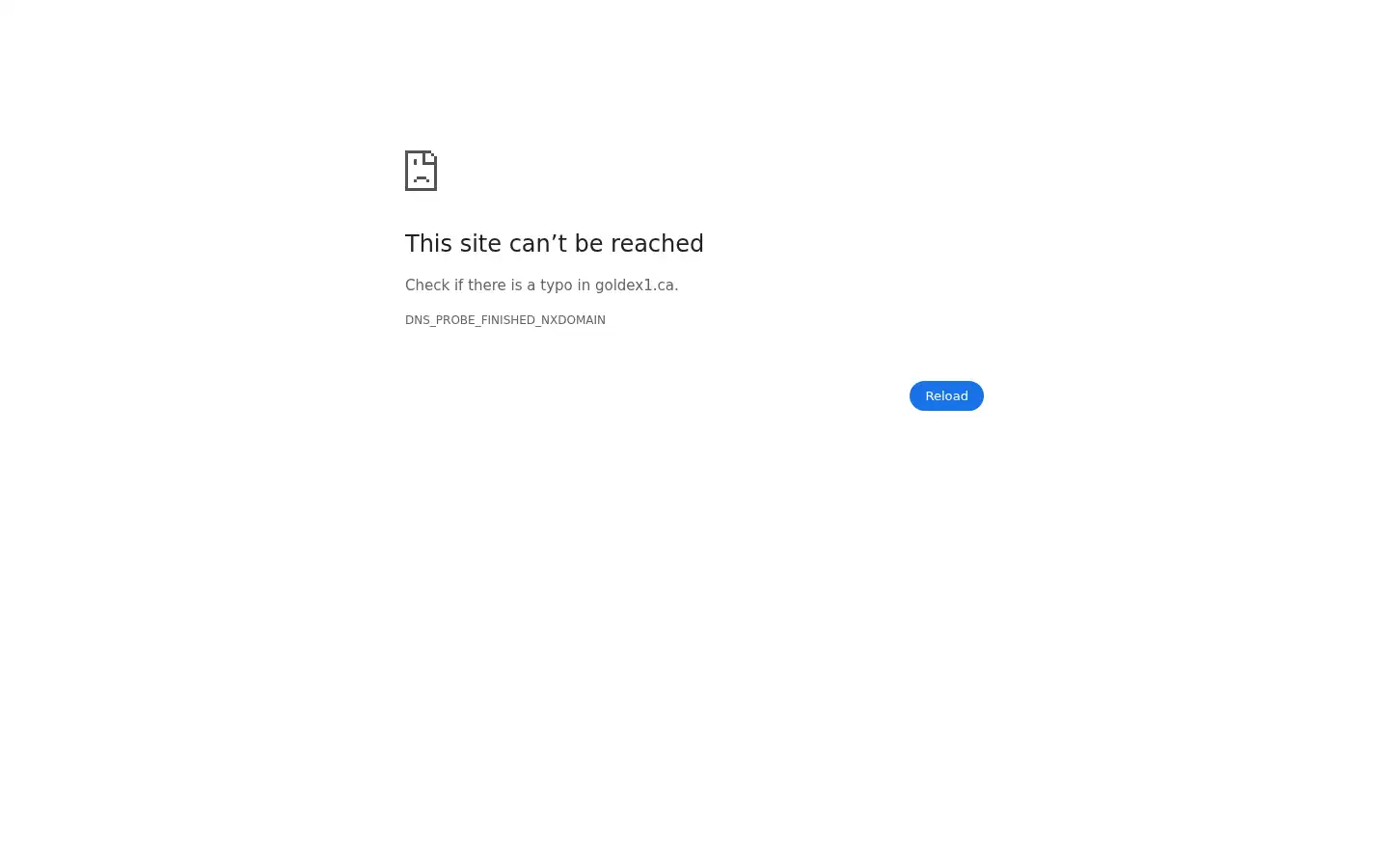 Screenshot of goldex1.ca