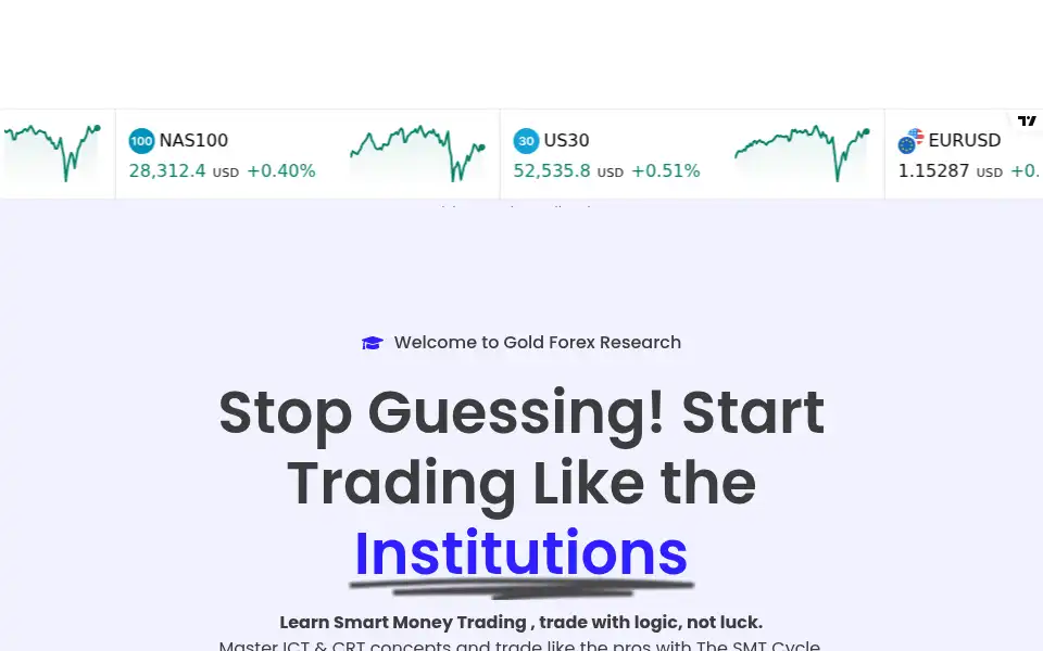 Screenshot of goldforexresearch.com