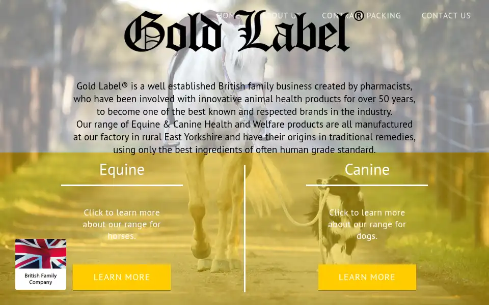 Screenshot of goldlabeluk.com